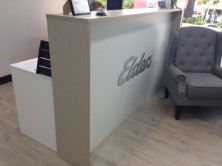 Axis18 Custom Made Reception Desk. SIngle Face Front Facade